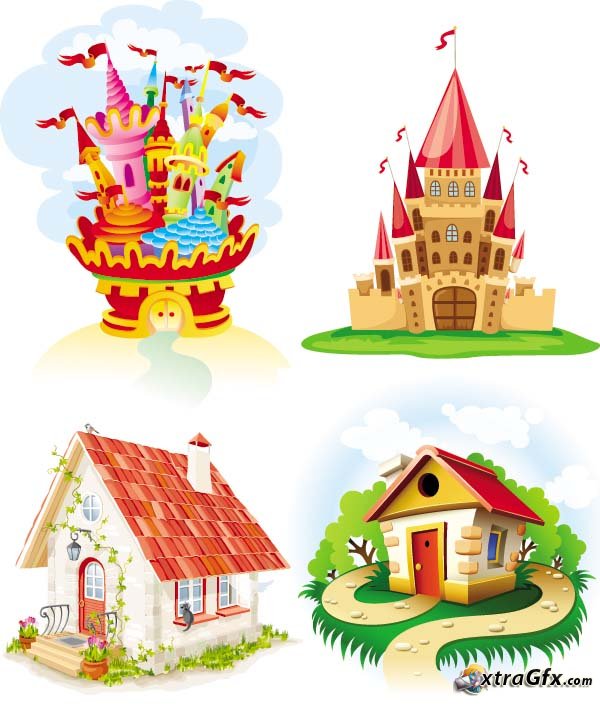 Houses Castle Cartoon