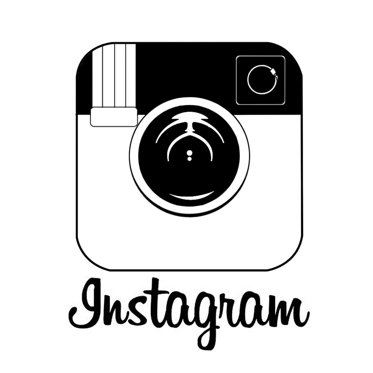 instagram logo white vector