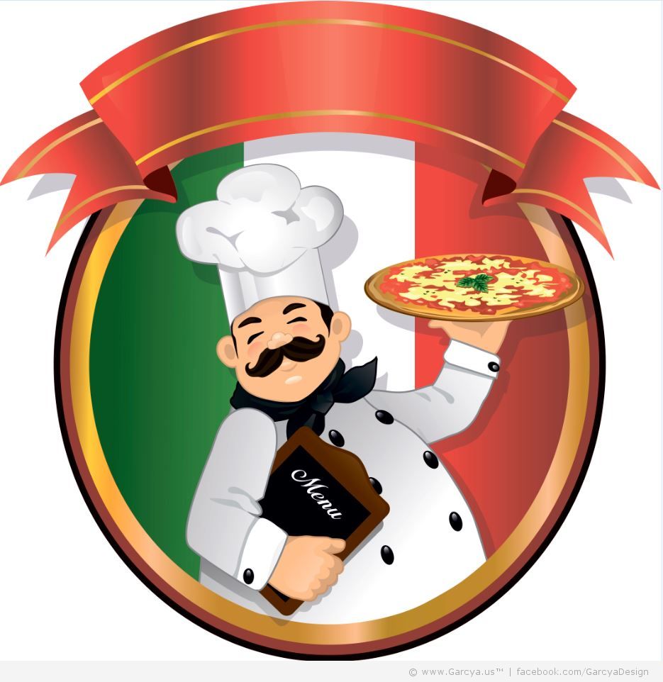 Italian Pizza Chef Painting