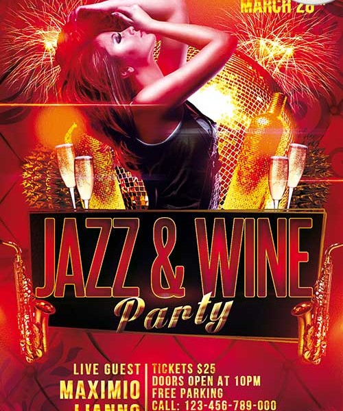Jazz Party Flyer Templates Free Jazz Party Flyer Templates Free