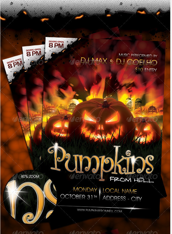 Kids Halloween Party Flyer Template