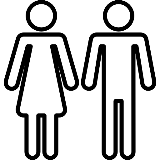 Male and Female Silhouette Outline