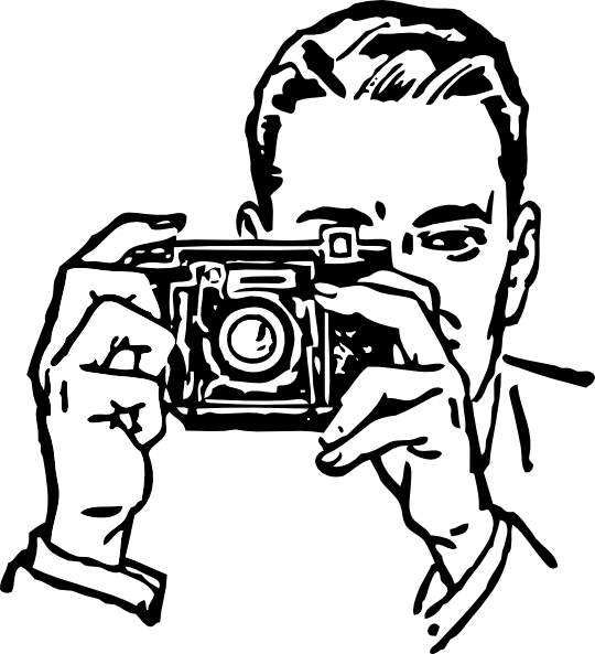 Man with Camera Clip Art Free