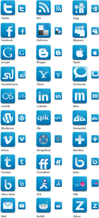 Media Social Network Icons Media Social Network Icons