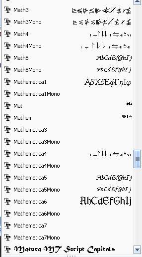 Microsoft Word Fonts List Microsoft Word Fonts List