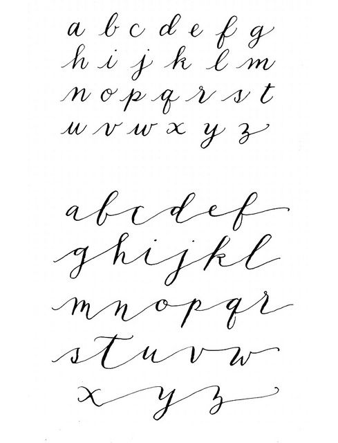 Modern Calligraphy Alphabet Fonts
