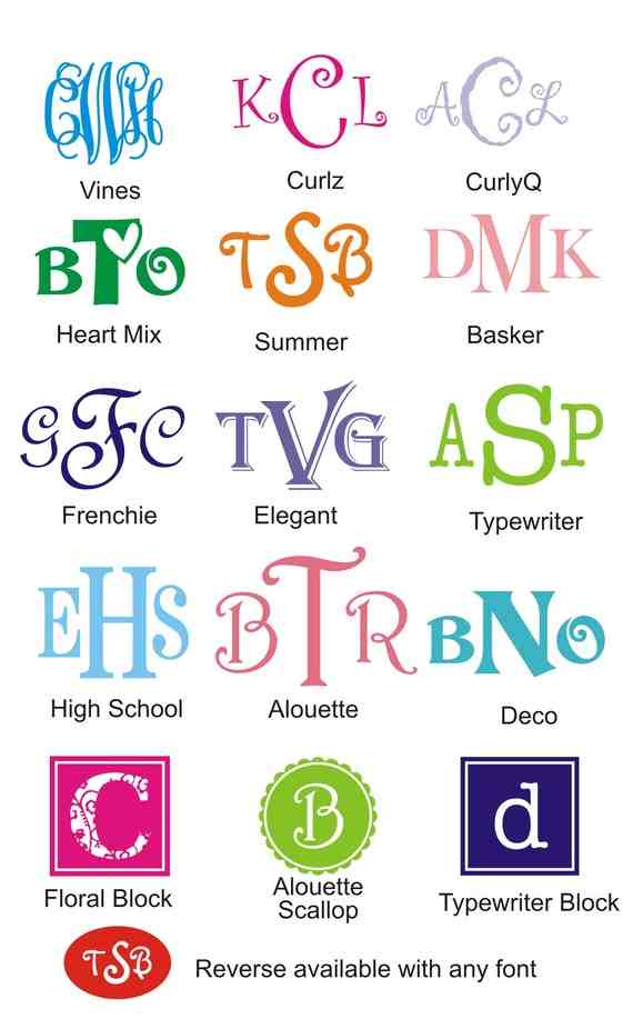 Monogram Fonts for Vinyl for Cars Monogram Fonts for Vinyl for Cars
