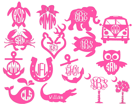 Monogram Vinyl Decal Monogram Vinyl Decal