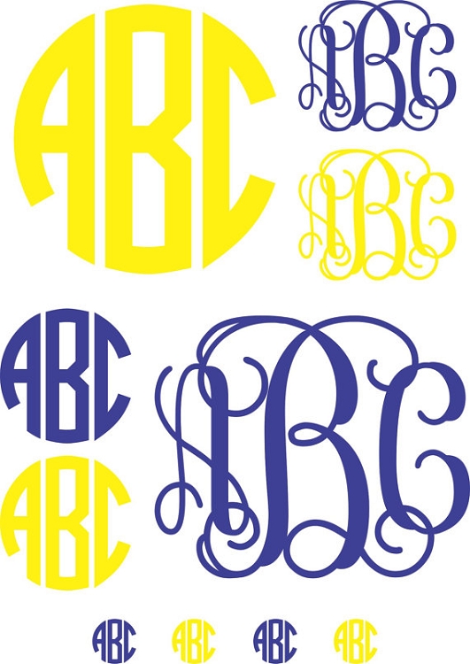 Monogram Vinyl Decal