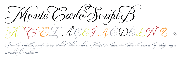 Monte Carlo Script Font Monte Carlo Script Font