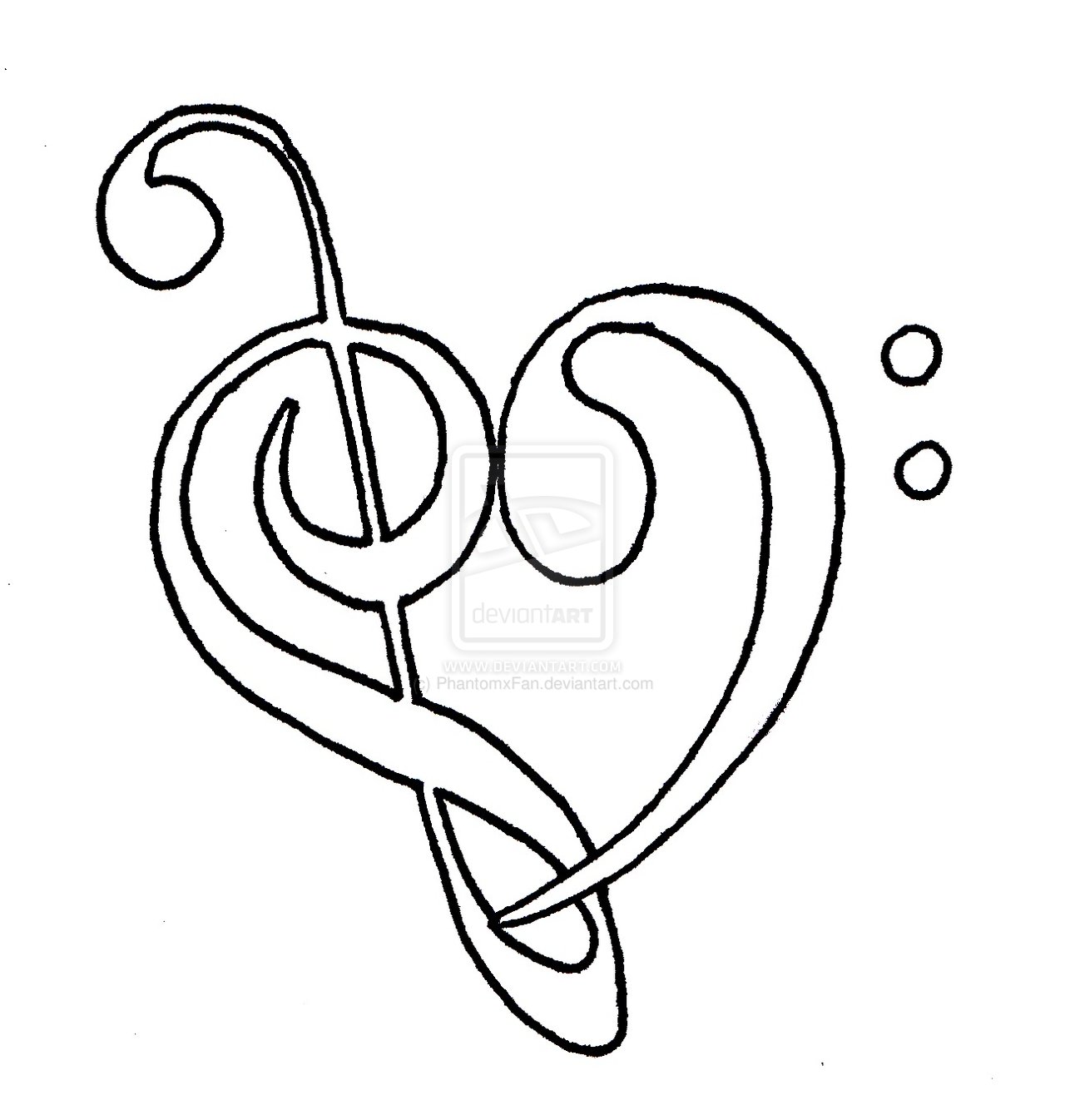 Music Note Heart Tattoo Drawings