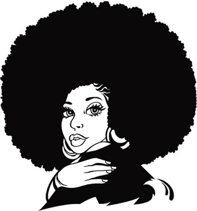 Natural Hair Silhouette Clip Art