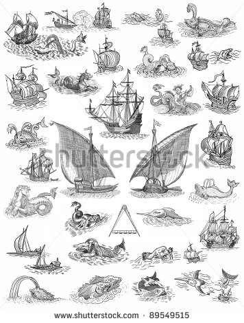 Old Pirate Map Symbols