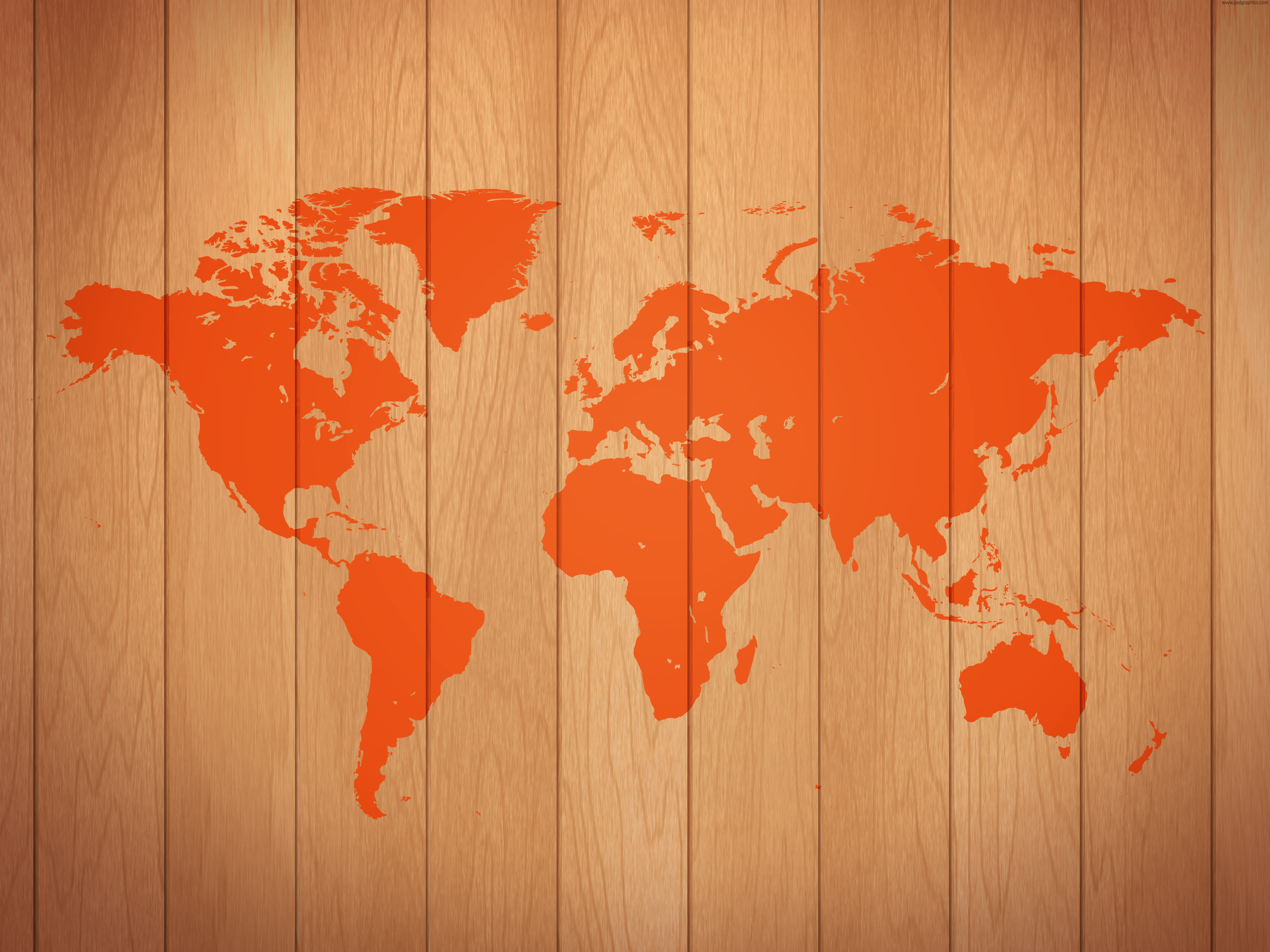 Orange World Map