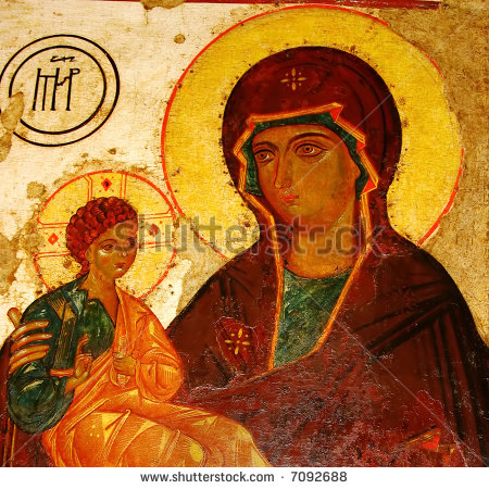 Orthodox Icon Mary and Jesus