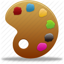 Paint Palette and Brush Icon