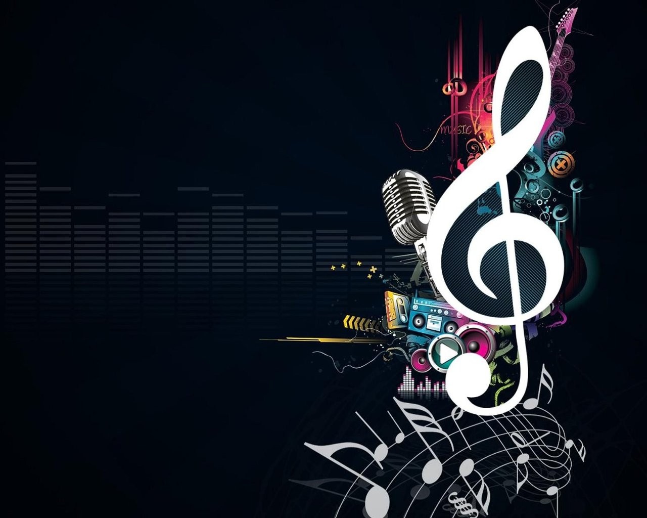 19 Cool Music Background Designs Images