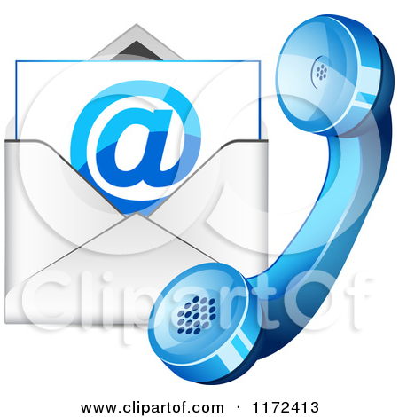 Phone and Email Icon Small Clip Art