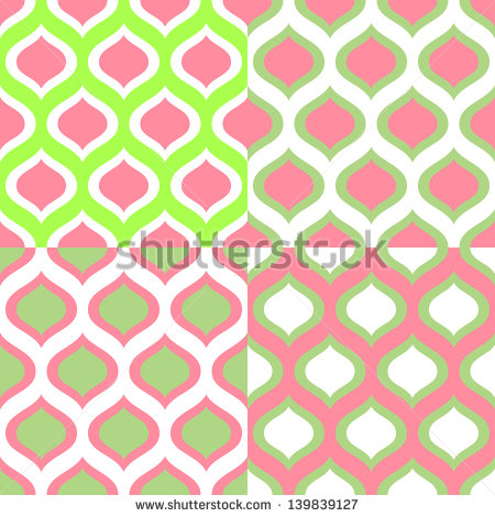 Pink and Green Geometric Pattern