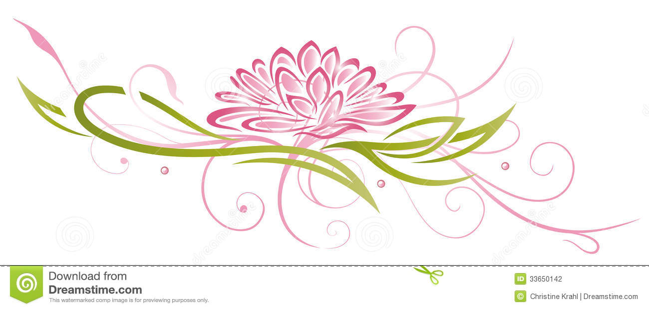 Pink and Green Lotus Flower