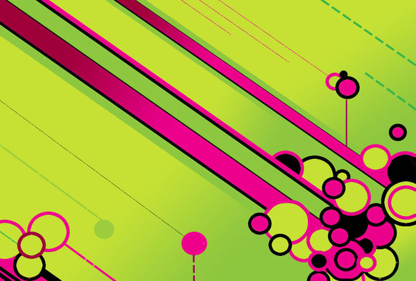 Pink and Green Vector