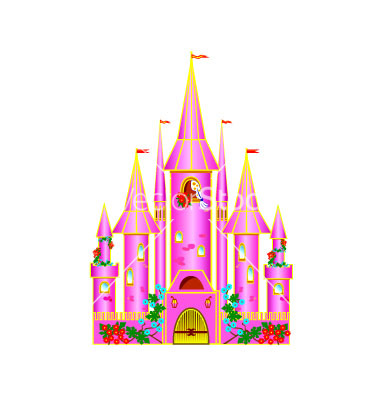 Pink Castle Cartoon