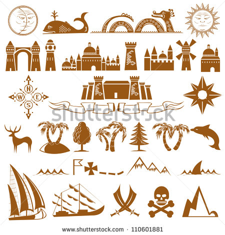 Pirate Map Icons Pirate Map Icons