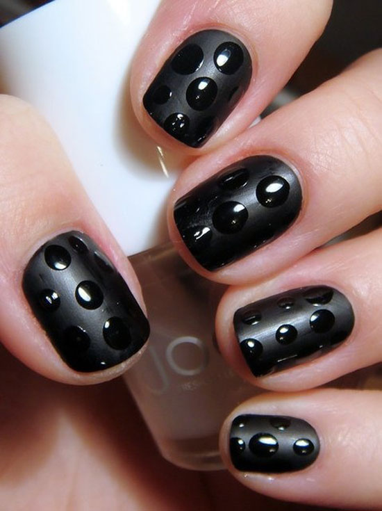 14 Simple Black Nail Designs Images