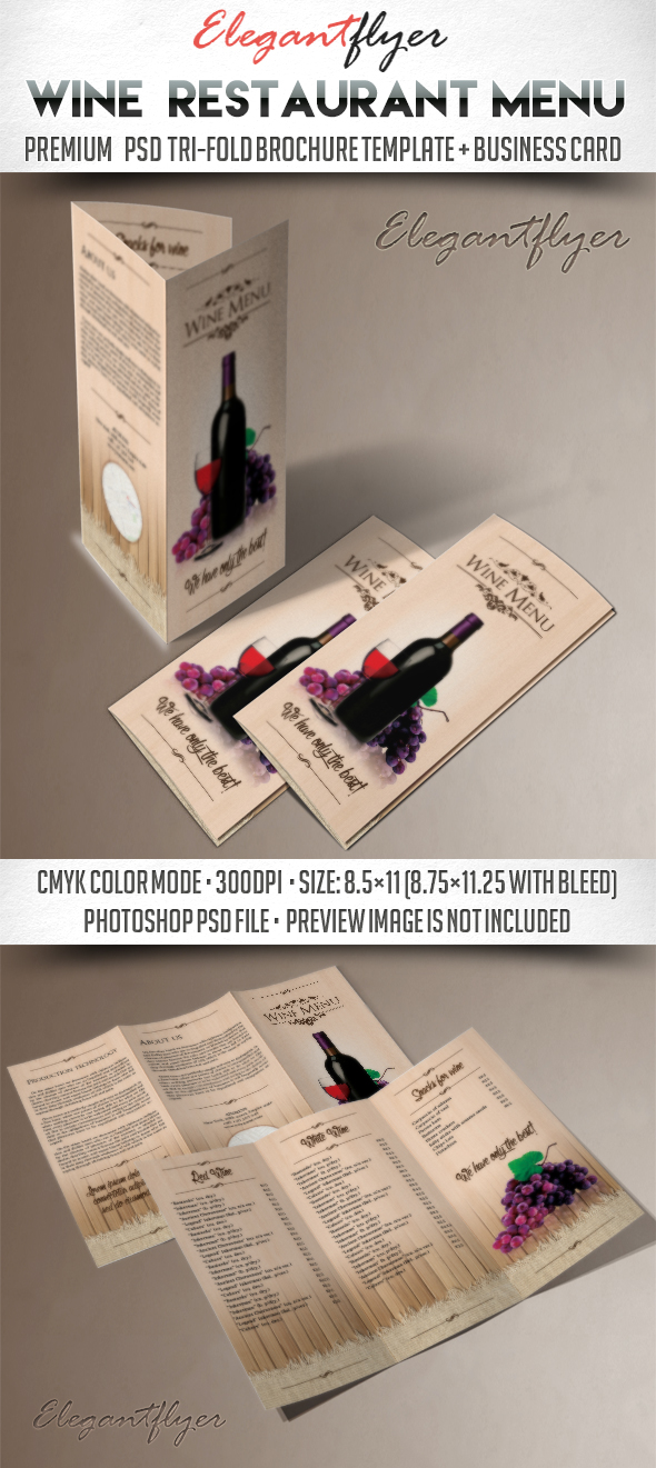 PSD Tri-Fold Menu Templates Free PSD Tri-Fold Menu Templates Free