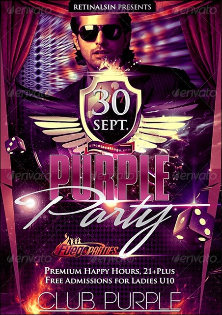 Purple Party Flyer