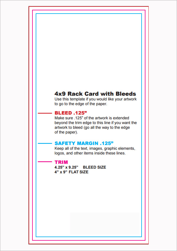 Rack Card Templates Free Downloads