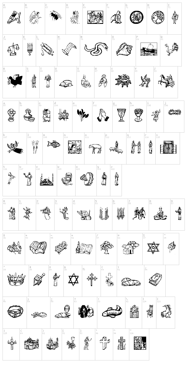 Religious Symbol Font