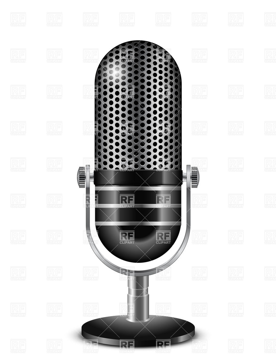 Retro Microphone Clip Art