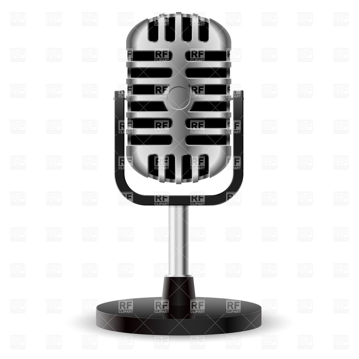 Retro Microphone Clip Art