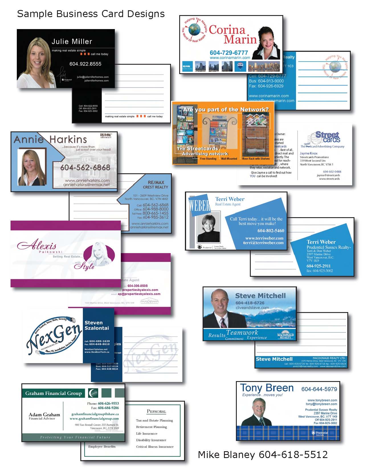 Sample Business Cards Design Sample Business Cards Design