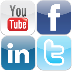 Social Media Facebook Twitter LinkedIn Icons