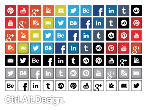 Social Media Icons Metro Style