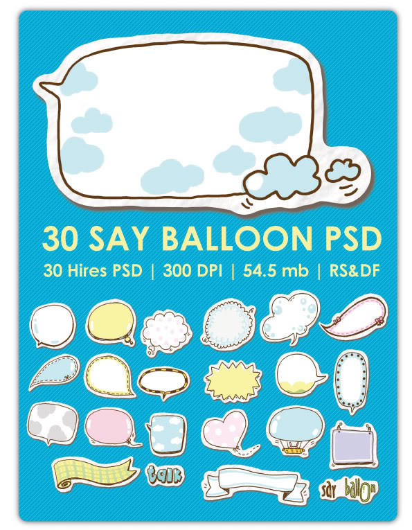 Speech Bubbles PSD