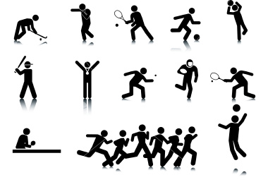 Sports Stick Figure People