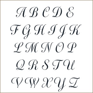 Stencil Scroll Letters Font