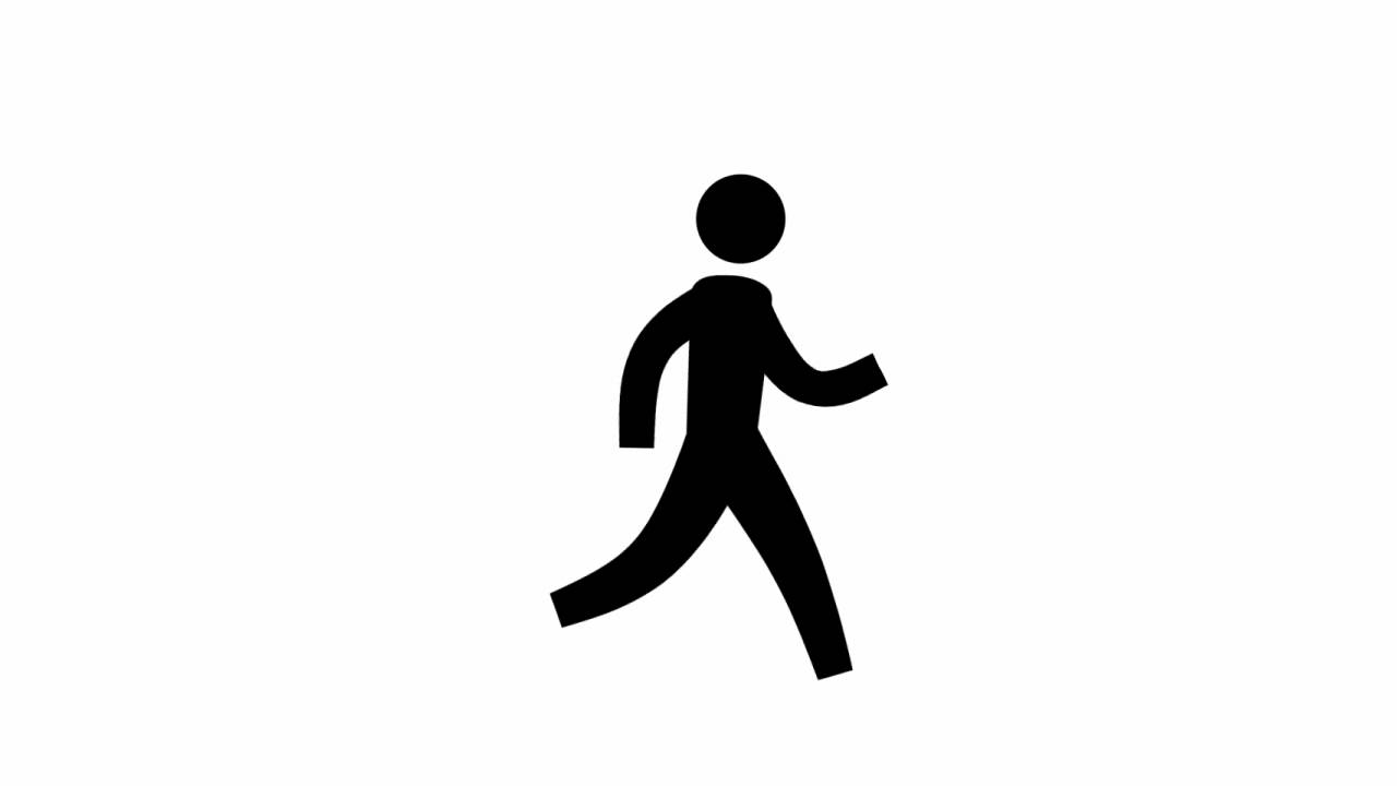 Stick Figure Walking Man Icon