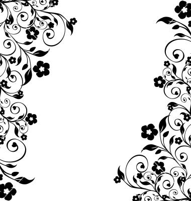 Swirl Floral Ornaments Vector