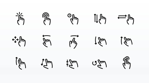 Touch Gesture Icons Free