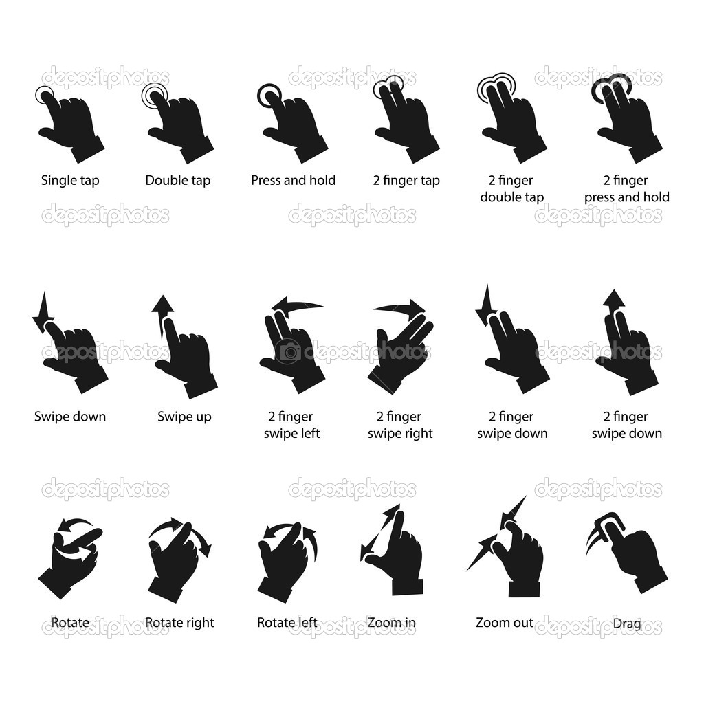 Touch Gesture Icons