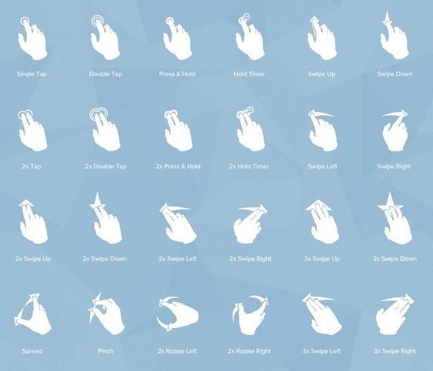 Touch Gesture Icons