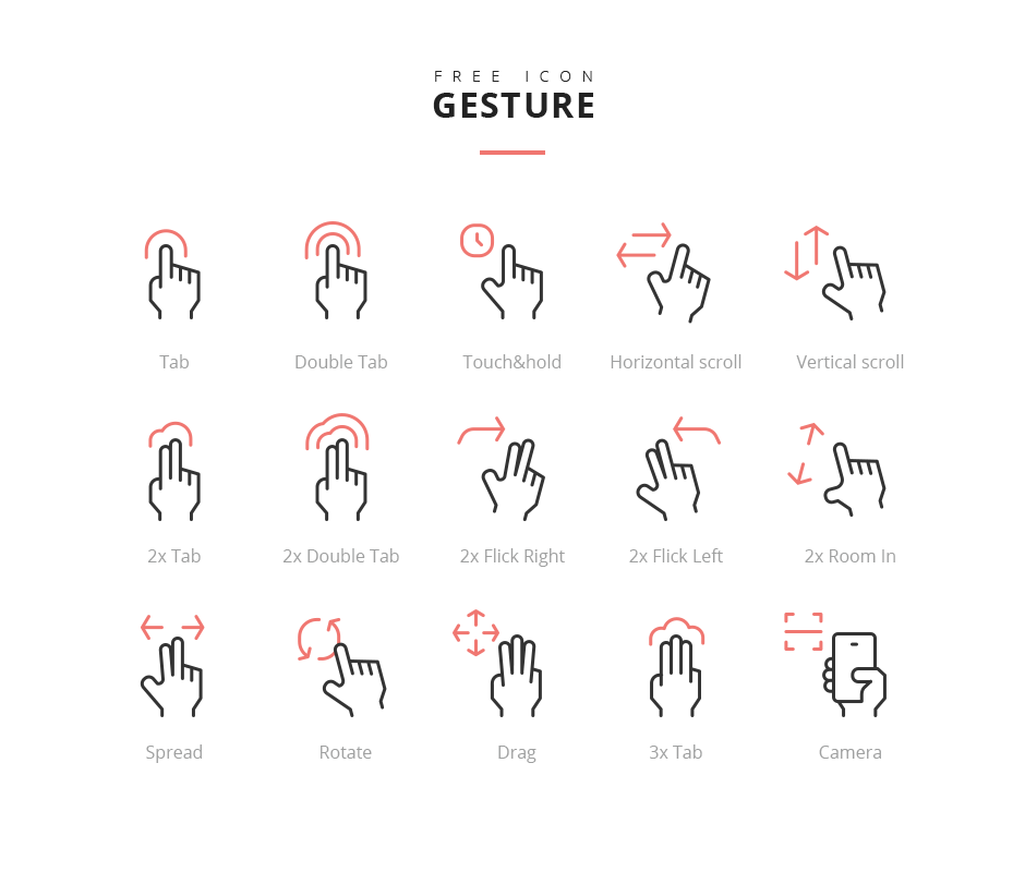 Touch Screen Gesture Icon