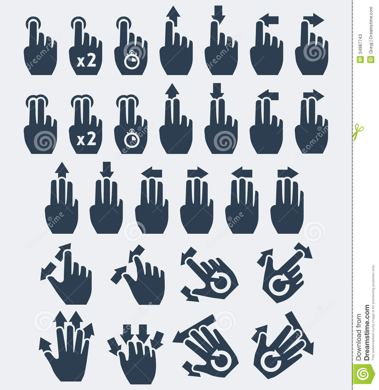 Touch Screen Gesture Icon