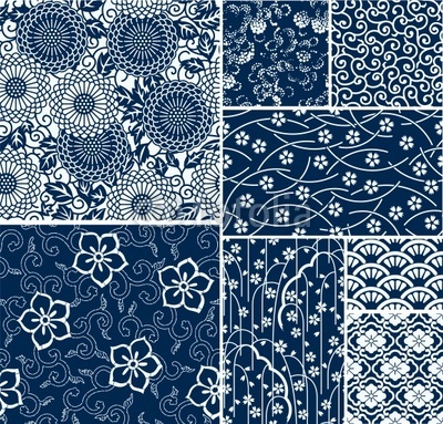 Traditional Japanese Vector Patterns Traditional Japanese Vector Patterns