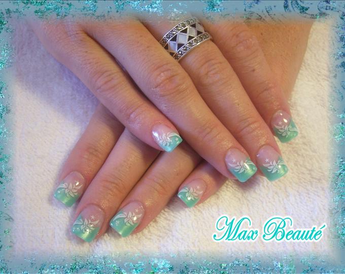 Turquoise Acrylic Nail Designs