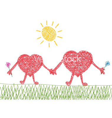 Two Hearts Together Drawing Two Hearts Together Drawing